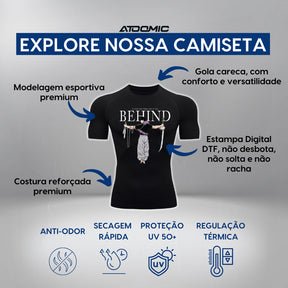 Camiseta Gola E Manga Colorida Manga Curta UV Atoomic Brasil Edition Varias Cores Rash Guard