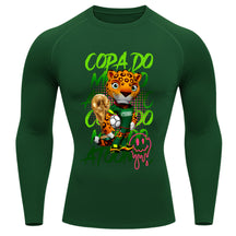 Camiseta Compressão Manga Longa UV Atoomic Onça Mascote Brasil Varias Cores Rash Guard
