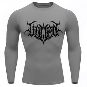 Camiseta Compressão Uv Manga Longa Cyber Tribal Shadow Crest Rash Guard