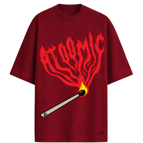 Camiseta Oversized Premium 20.1 Fire Origin Atoomic Camisa Unissex