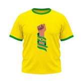 Camiseta Manga Curta Plus Size Força Resistência Brasil Colorida
