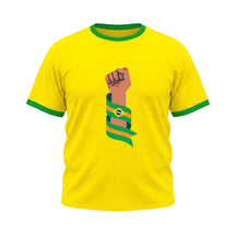 Camiseta Manga Curta Plus Size Força Resistência Brasil Colorida