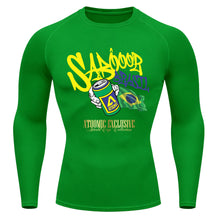Camiseta Compressão Manga Longa UV Atoomic Sabor Brasil Varias Cores Rash Guard