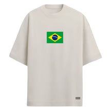 Camiseta Oversized Manga Curta Bandeira Do Brasil Camiseta Varias Cores