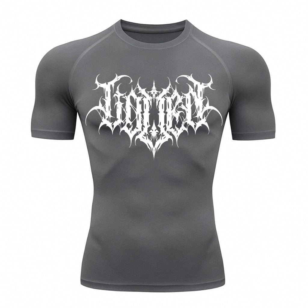 Camiseta Compressão Uv Manga Curta Cyber Tribal Shadow Crest Rash Guard