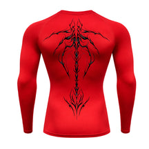 Camiseta Compressão Uv Manga Longa Cyber Tribal Unbreakable Dark Spine Rash Guard