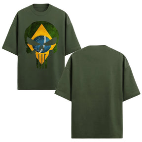 Camiseta Oversized Justiceiro Brasil Varias Cores