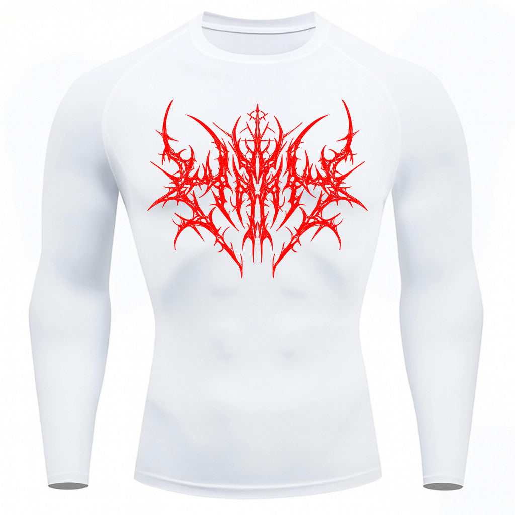 Camiseta Compressão Uv 50+ Manga Longa Cyber Tribal Primal Dominion Rash Guard