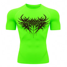 Camiseta Compressão Uv Manga Curta Cyber Tribal Night Reaper Oblivion Rash Guard