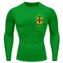Camiseta Compressão Manga Longa UV Atoomic Escudo Brasil Prime Varias Cores Rash Guard