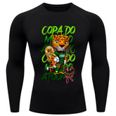 Camiseta Compressão Manga Longa UV Atoomic Onça Mascote Brasil Varias Cores Rash Guard