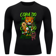 Camiseta Compressão Manga Longa UV Atoomic Onça Mascote Brasil Varias Cores Rash Guard