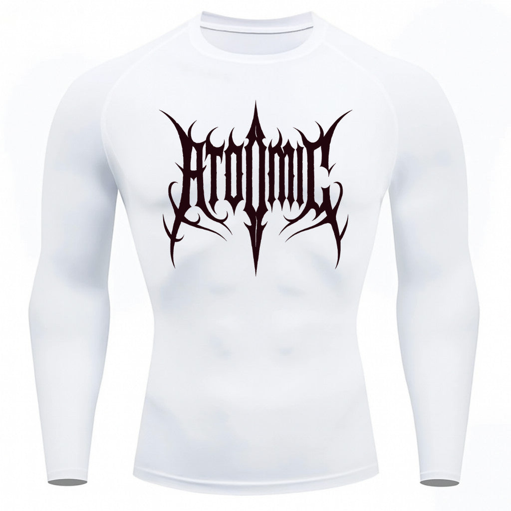 Camiseta Compressão Uv Manga Longa Cyber Tribal Atoomic Imperium Dark Rash Guard