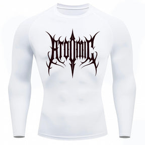 Camiseta Compressão Uv Manga Longa Cyber Tribal Atoomic Imperium Dark Rash Guard