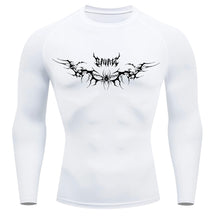 Camiseta Compressão Uv Manga Longa Cyber Tribal Savage Spider Wings Rash Guard