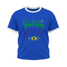 Camiseta Compressão Manga Curta Plus Size Pátria Amada Brasil Colorida Rash Guard