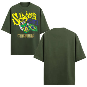 Camiseta Oversized Manga Curta Atoomic Sabor Brasil Edition Copa