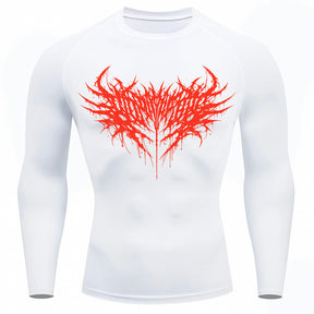 Camiseta Compressão Uv Manga Longa Cyber Tribal Night Reaper Oblivion Rash Guard