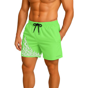 Shorts Elastano Fire Bermuda Fogo Corrida Mauricinho Tecido Leve Bermuda Para Treinar Gym