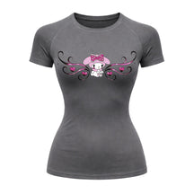 Camiseta Compressão Uv Manga Curta Cyber Tribal My Melody Hello Kitty Rash Guard