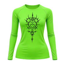 Camiseta Compressão Uv Manga Longa Cyber Tribal Iron Heart Dark Rash Guard
