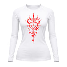 Camiseta Compressão Uv Manga Longa Cyber Tribal Iron Heart Dark Rash Guard
