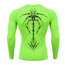 Camiseta Compressão Uv Manga Longa Cyber Tribal Unbreakable Dark Spine Rash Guard
