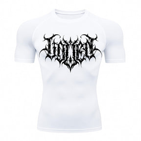 Camiseta Compressão Uv Manga Curta Cyber Tribal Shadow Crest Rash Guard