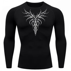 Camiseta Compressão Uv 50+ Manga Longa Cyber Tribal Dark Instinct Rash Guard
