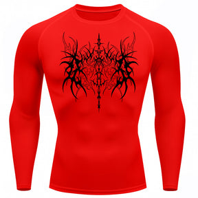Camiseta Compressão Uv 50+ Manga Longa Cyber Tribal Dark Vanguard Rash Guard