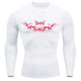 Camiseta Compressão Uv Manga Longa Cyber Tribal Savage Spider Wings Rash Guard