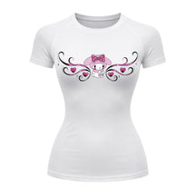 Camiseta Compressão Uv Manga Curta Cyber Tribal My Melody Hello Kitty Rash Guard