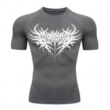 Camiseta Compressão Uv Manga Curta Cyber Tribal Night Reaper Oblivion Rash Guard