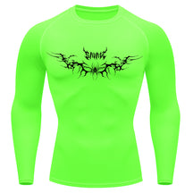 Camiseta Compressão Uv Manga Longa Cyber Tribal Savage Spider Wings Rash Guard