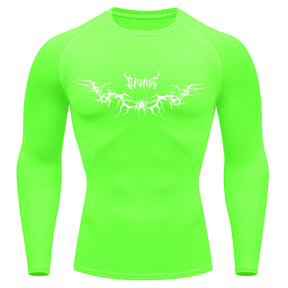 Camiseta Compressão Uv Manga Longa Cyber Tribal Savage Spider Wings Rash Guard