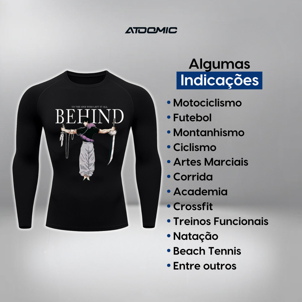 Camiseta Compressão Manga Longa UV Atoomic Escudo Brasil Prime Varias Cores Rash Guard