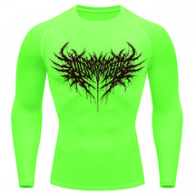 Camiseta Compressão Uv Manga Longa Cyber Tribal Night Reaper Oblivion Rash Guard