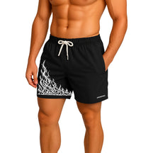 Shorts Elastano Fire Bermuda Fogo Corrida Mauricinho Tecido Leve Bermuda Para Treinar Gym