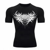 Camiseta Compressão Uv Manga Curta Cyber Tribal Night Reaper Oblivion Rash Guard
