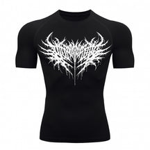 Camiseta Compressão Uv Manga Curta Cyber Tribal Night Reaper Oblivion Rash Guard
