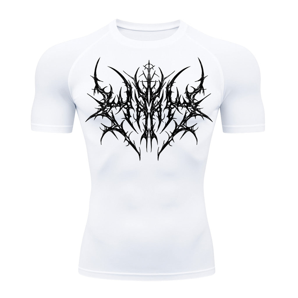 Camiseta Compressão Uv 50+ Manga Curta Cyber Tribal Primal Dominion Rash Guard