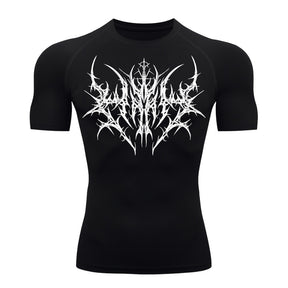Camiseta Compressão Uv 50+ Manga Curta Cyber Tribal Primal Dominion Rash Guard