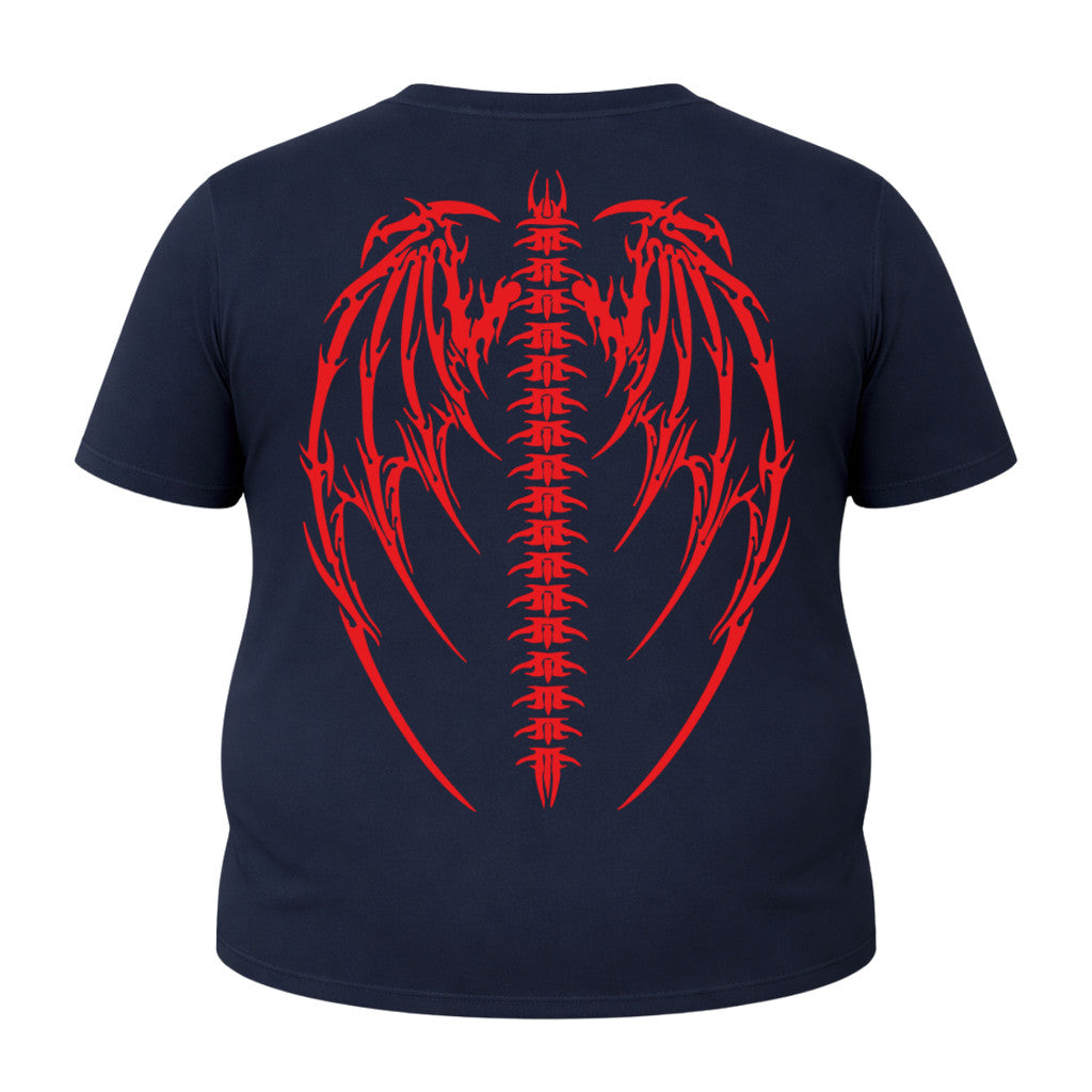 Camiseta Plus Size Proteção Uv Manga Curta Cyber Tribal Asas 01 Rash Guard