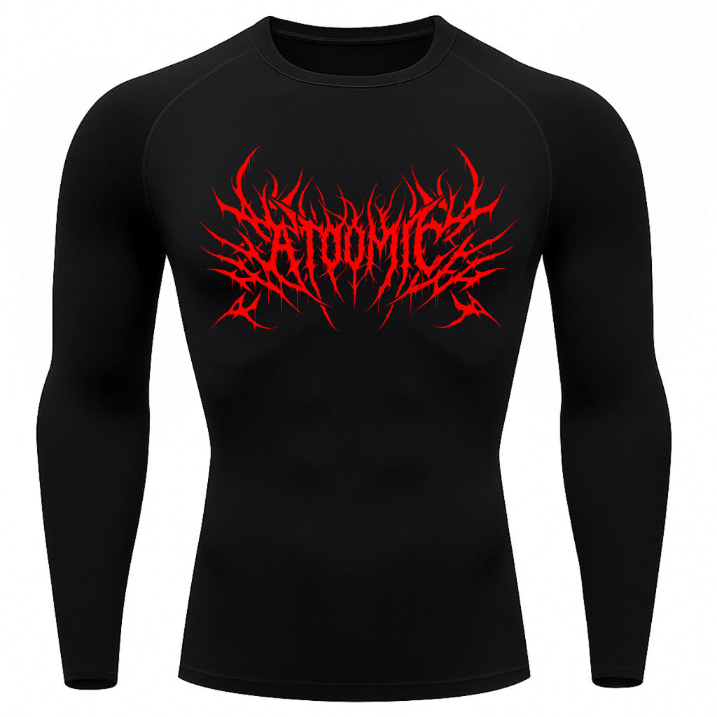 Camiseta Compressão Uv Manga Longa Cyber Tribal Atoomic Invoke Shadow Rash Guard