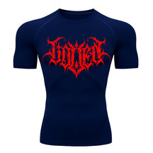 Camiseta Compressão Uv Manga Curta Cyber Tribal Shadow Crest Rash Guard