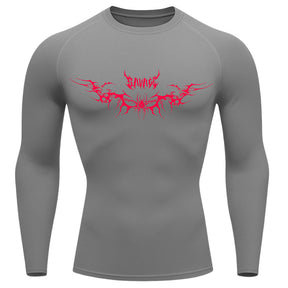 Camiseta Compressão Uv Manga Longa Cyber Tribal Savage Spider Wings Rash Guard