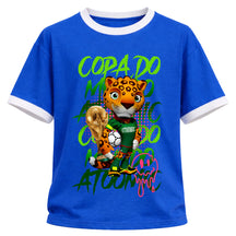 Camiseta Algodão Manga Curta Gola E Manga Colorida UV Atoomic Mascote Onça Brasil Edition Copa