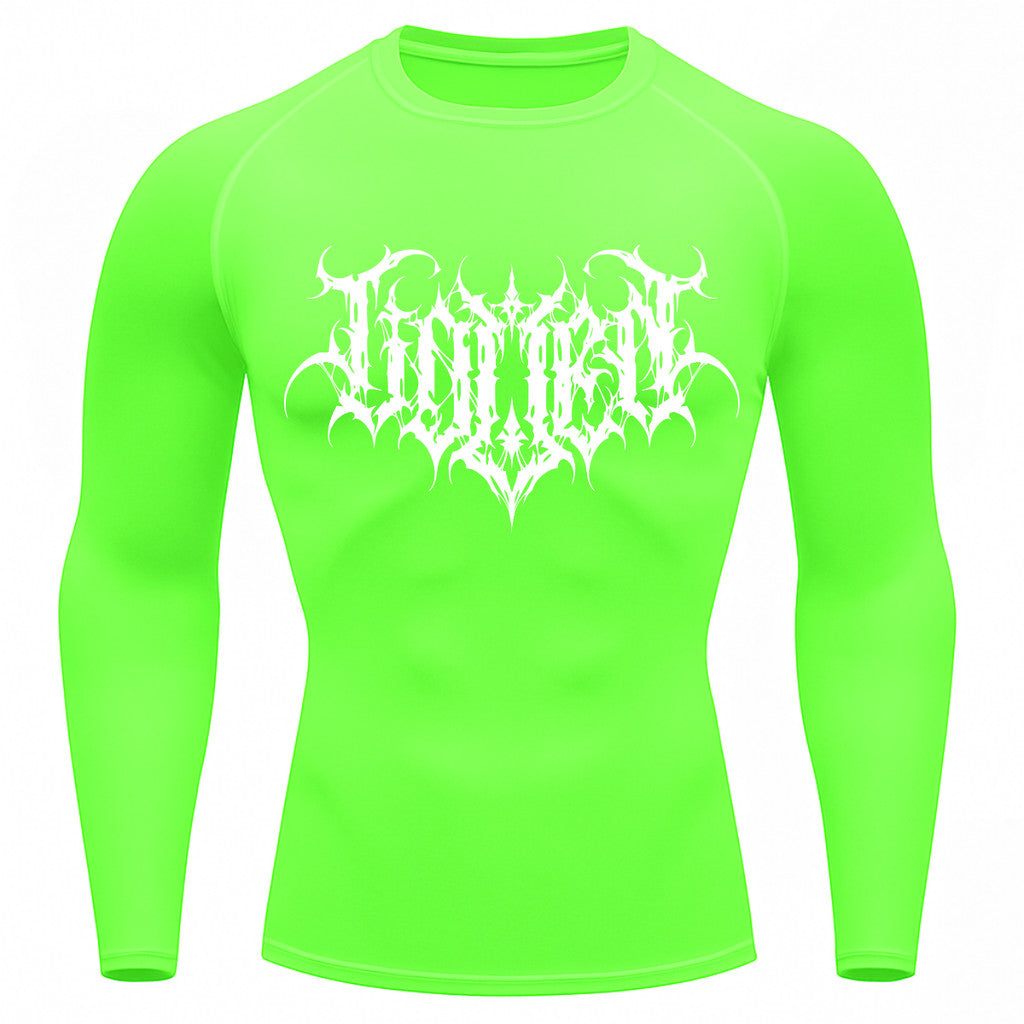 Camiseta Compressão Uv Manga Longa Cyber Tribal Shadow Crest Rash Guard