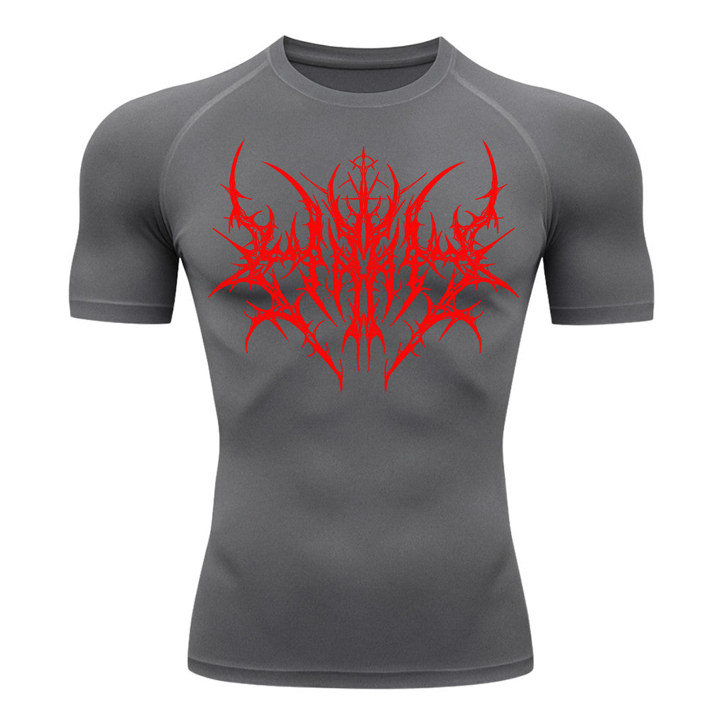 Camiseta Compressão Uv 50+ Manga Curta Cyber Tribal Primal Dominion Rash Guard