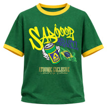 Camiseta Algodão Manga Curta Gola E Manga Colorida UV Atoomic Sabor Brasil Edition Copa